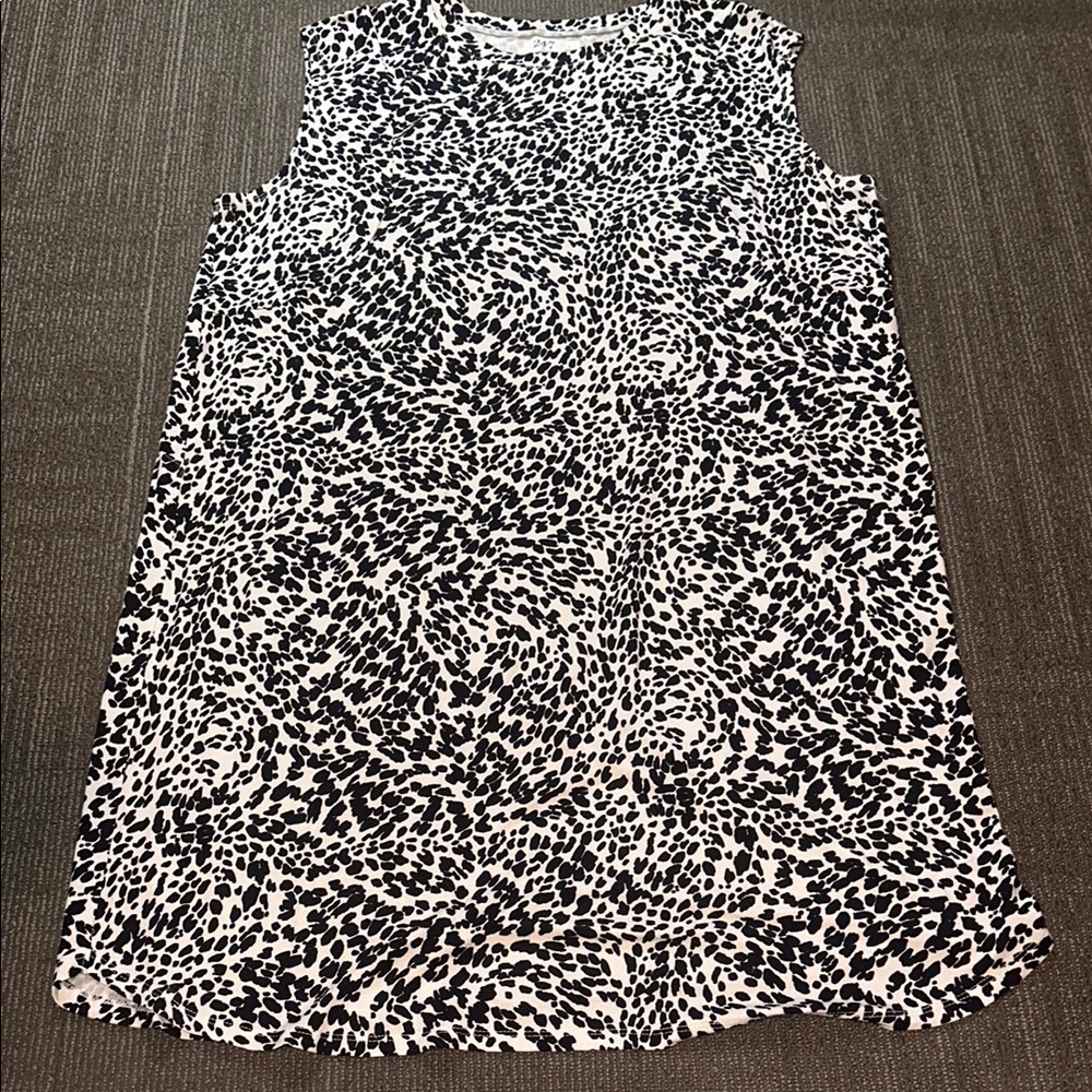 Maurices Black and White 24/7 Sleeveless Dress